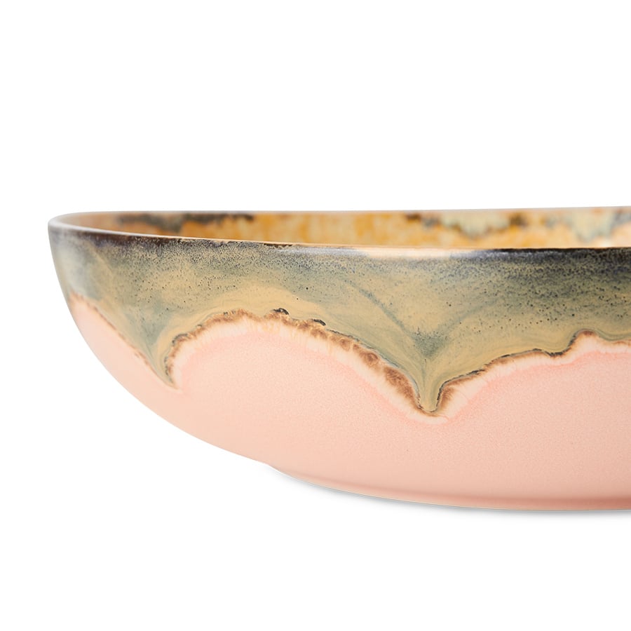 HK Living | 70's servies saladeschaal XL Sunflower