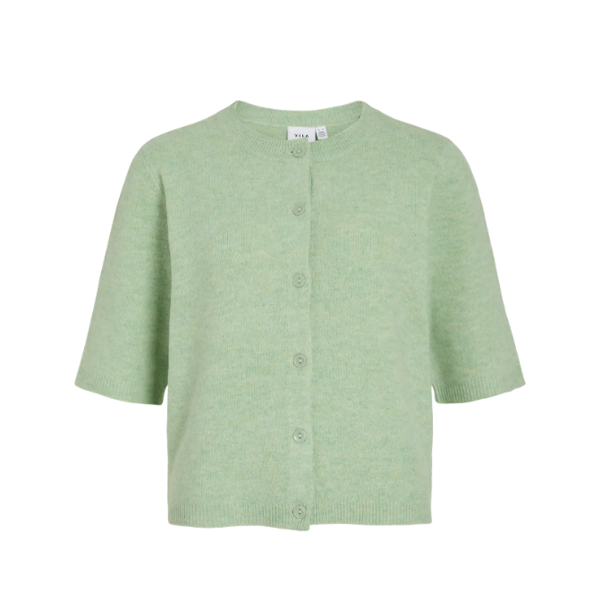 Vila | Gebreid vestje Liga smoke green NOOS