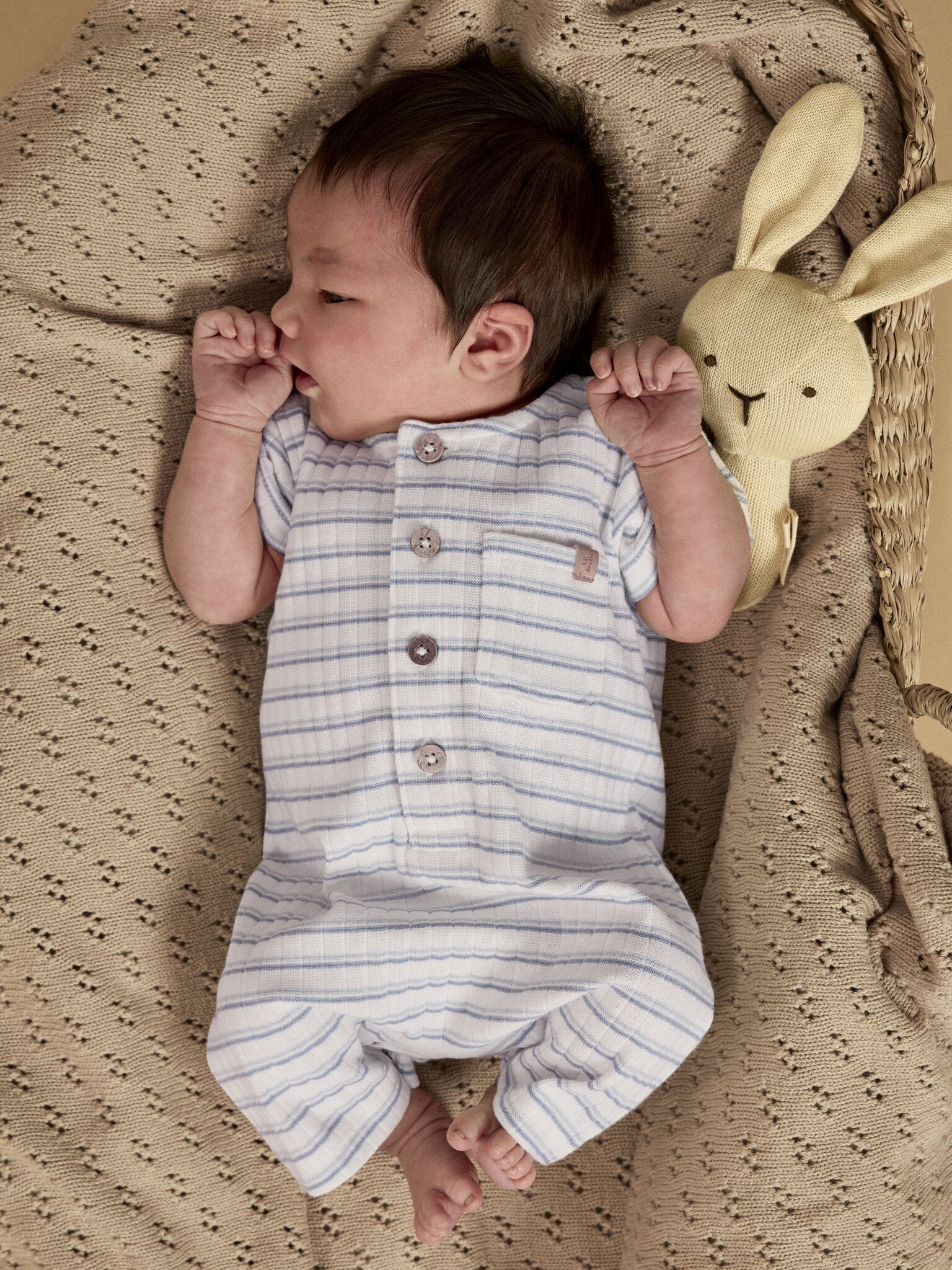 Lil Atelier | Babypakje Haldur coconut milk dusty blue