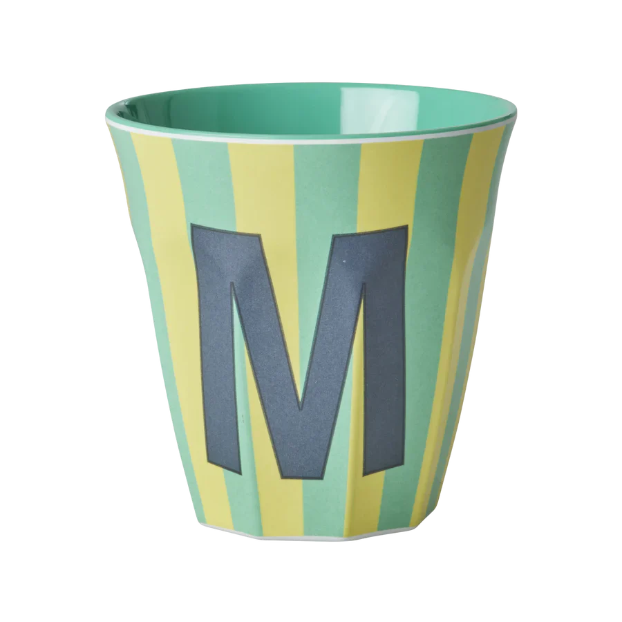 Rice | Mok melamine M gestreept groen