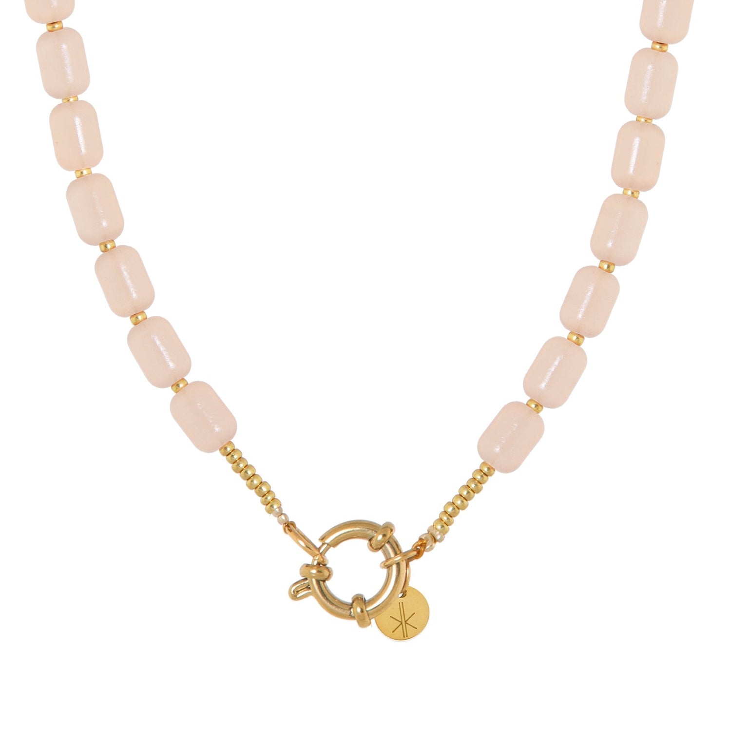 Label Kiki | Ketting Naturel beads gold