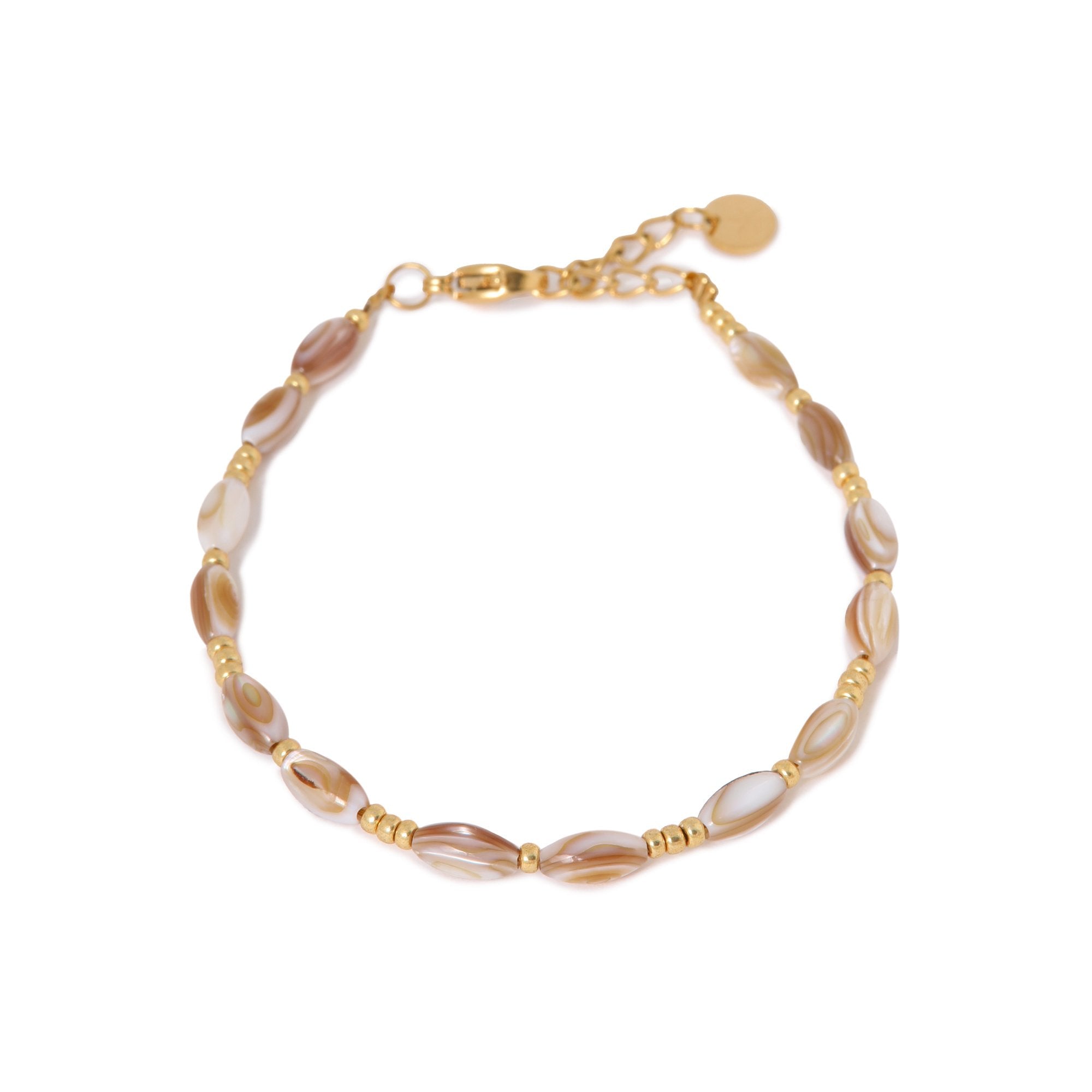 Label Kiki | Armband Naturel shell gold