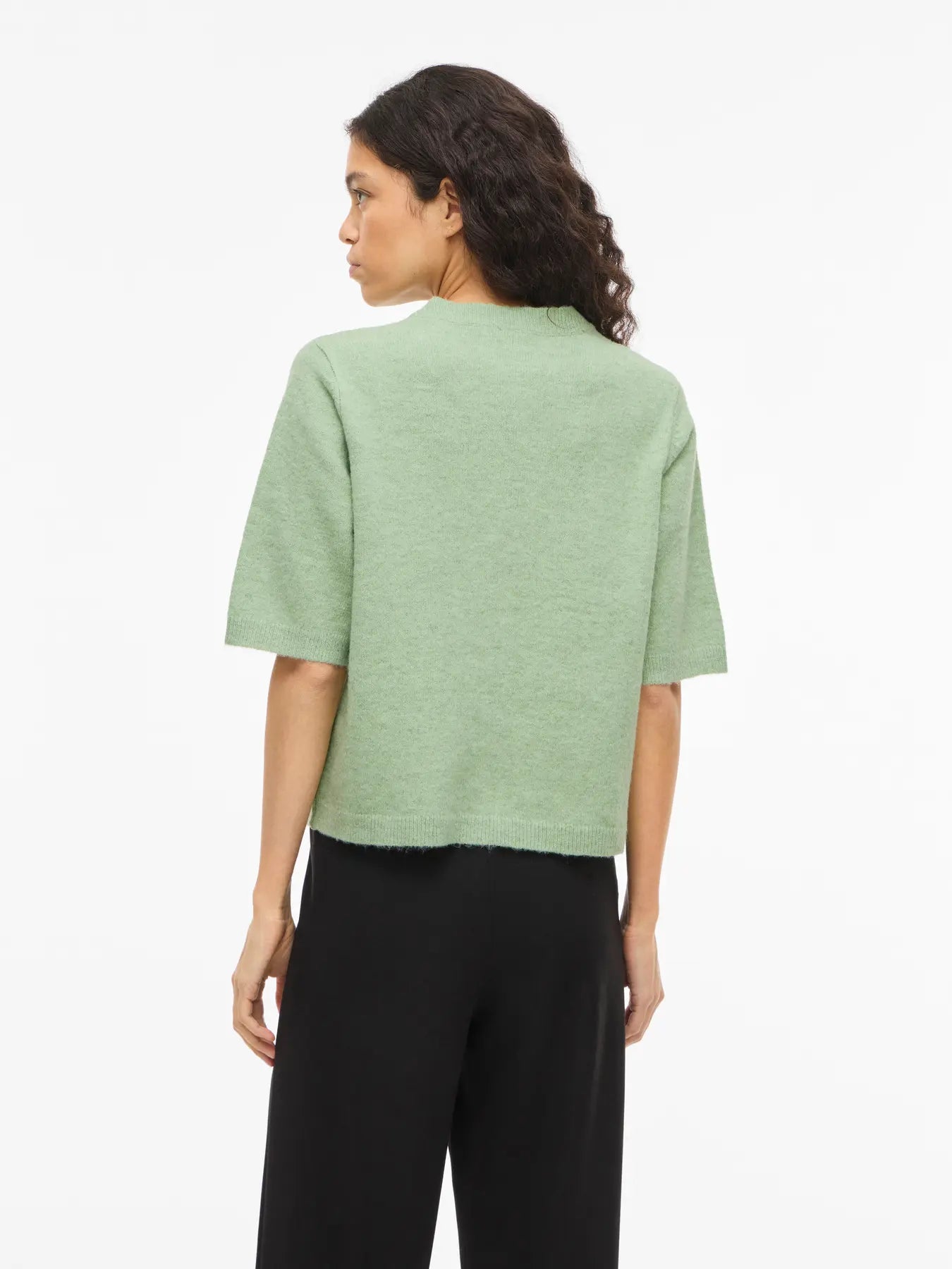 Vila | Gebreid vestje Liga smoke green NOOS