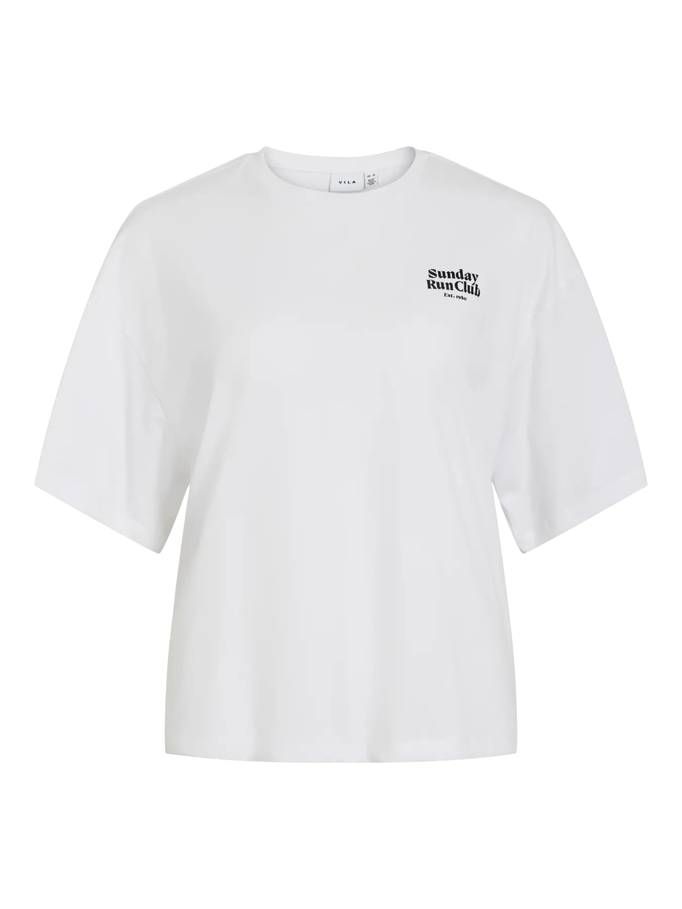 Vila | T-shirt Hira optical snow black text