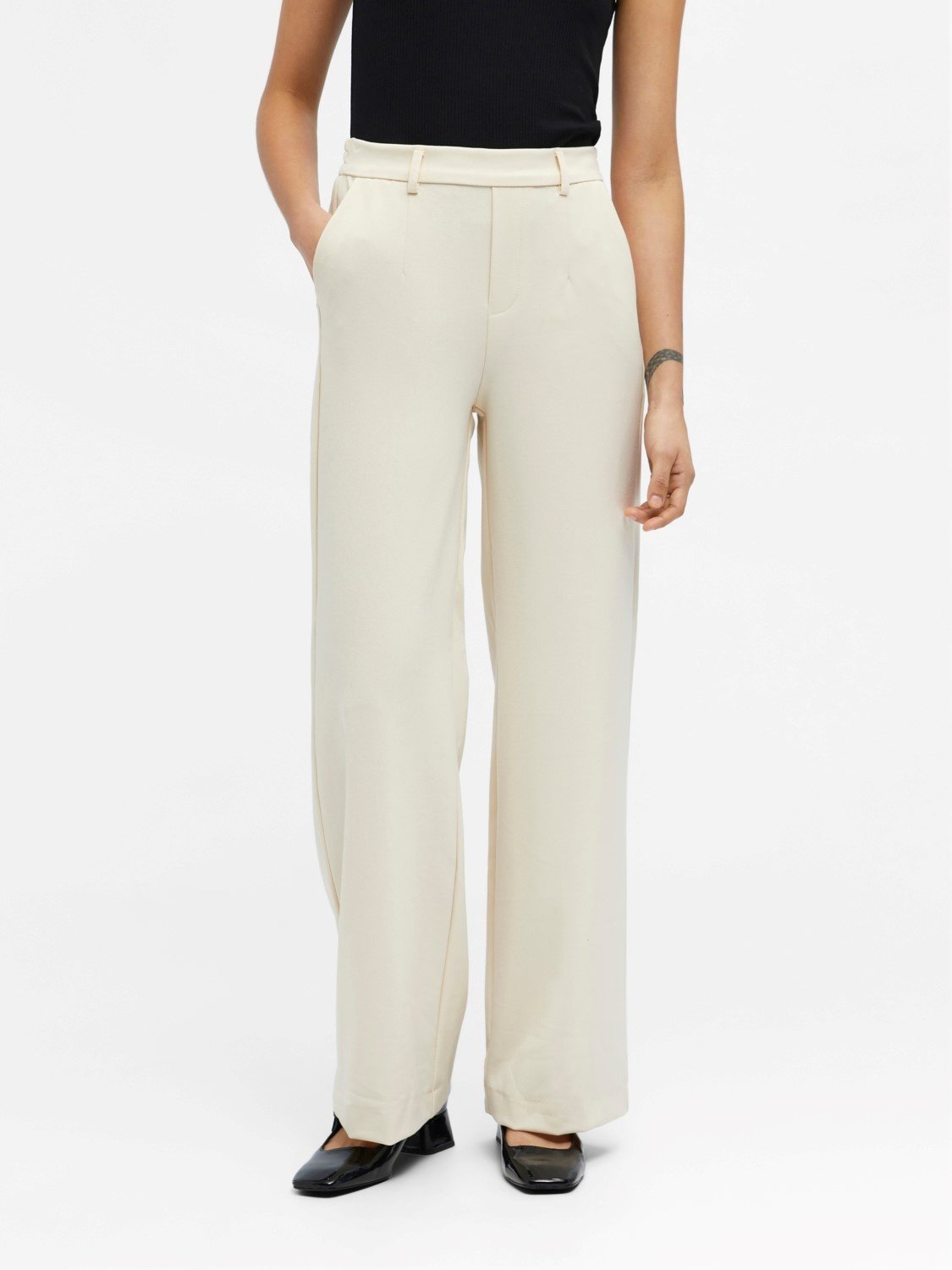 Object | Pantalon lisa wide sandshell