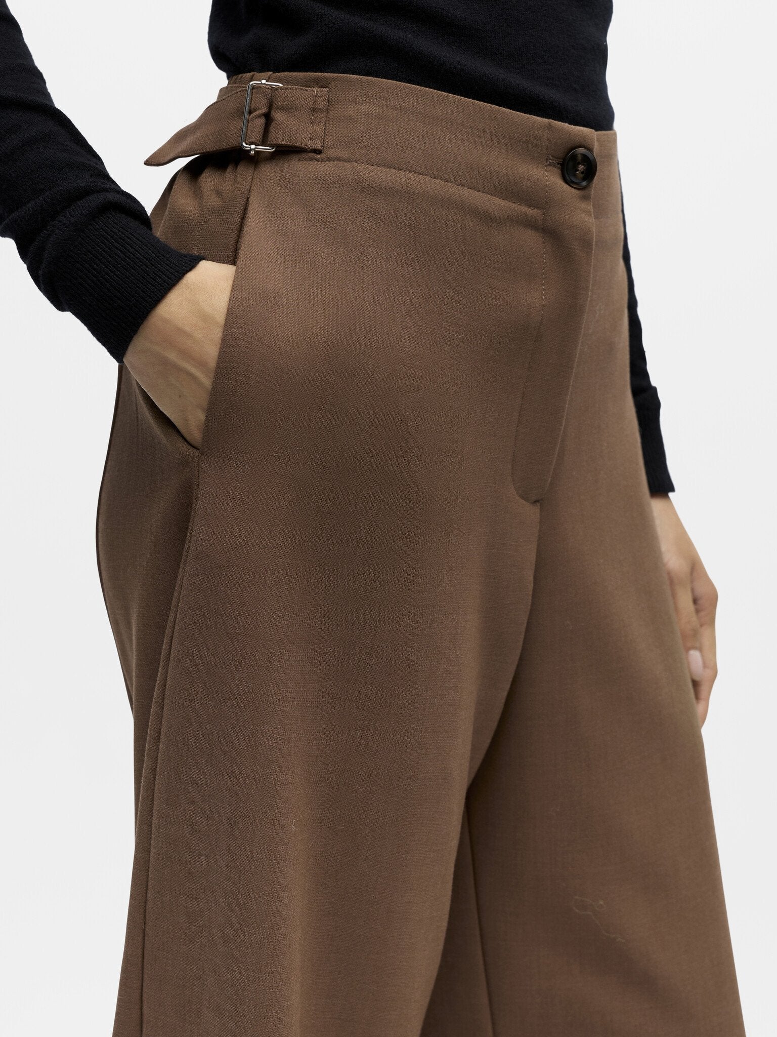 Object | Pantalon wijd Jinela cocoa brown