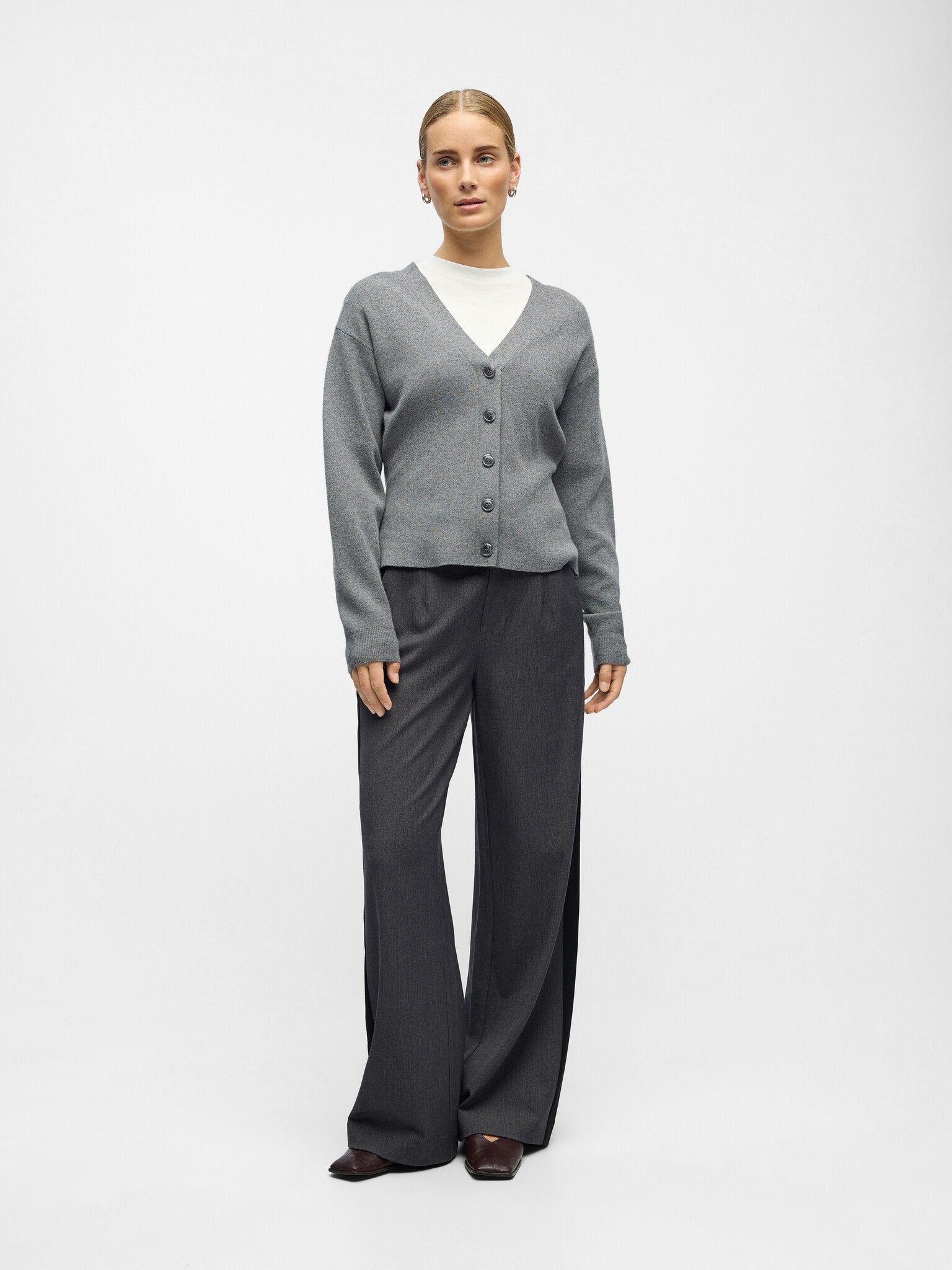 Object | Pantalon Lisa wide medium grey/black NOOS