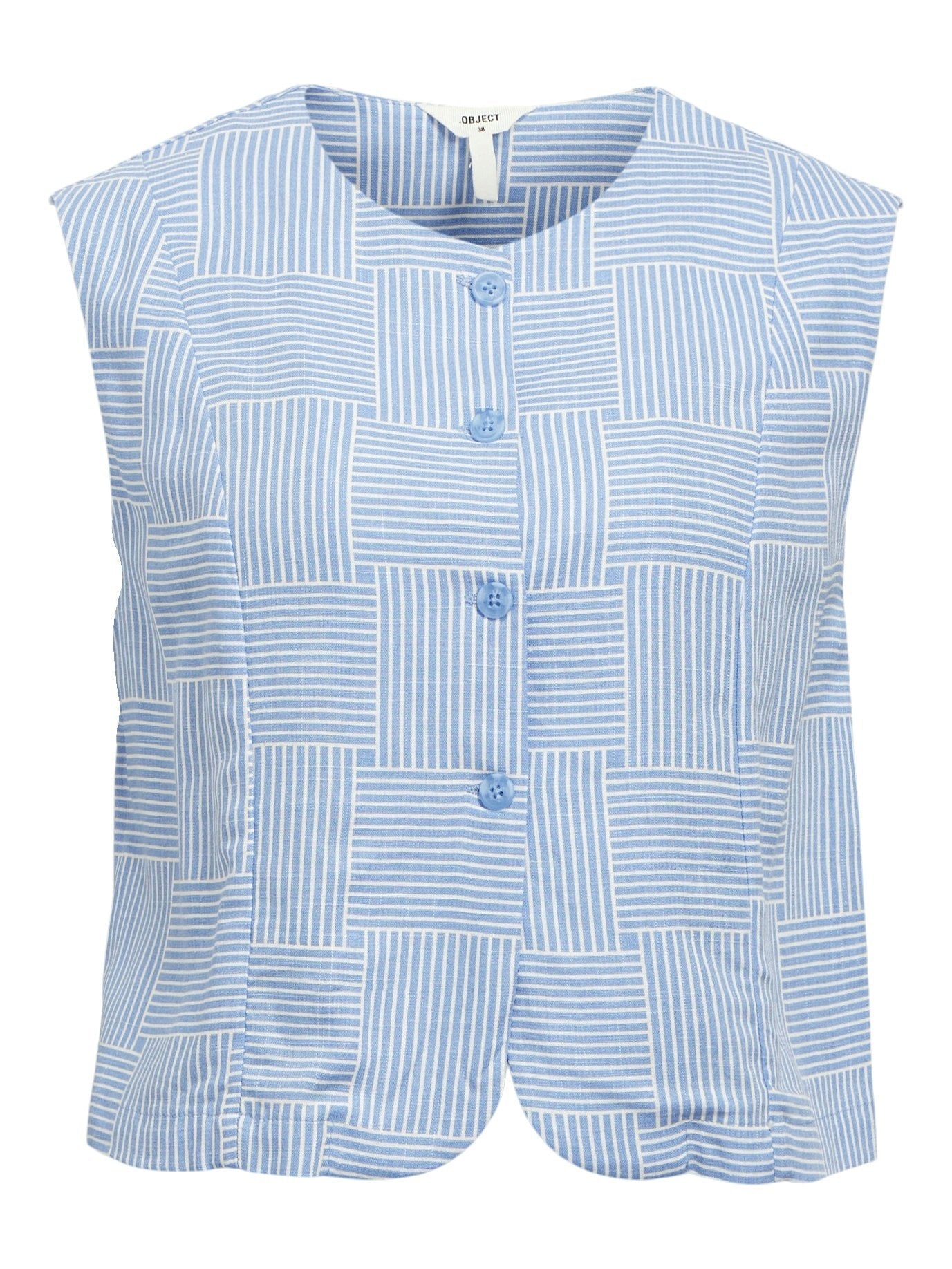 Object | Vest Aya white/cornflower