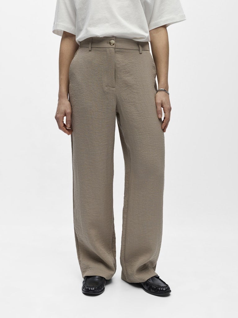 Object | Broek Rini wide desert taupe NOOS