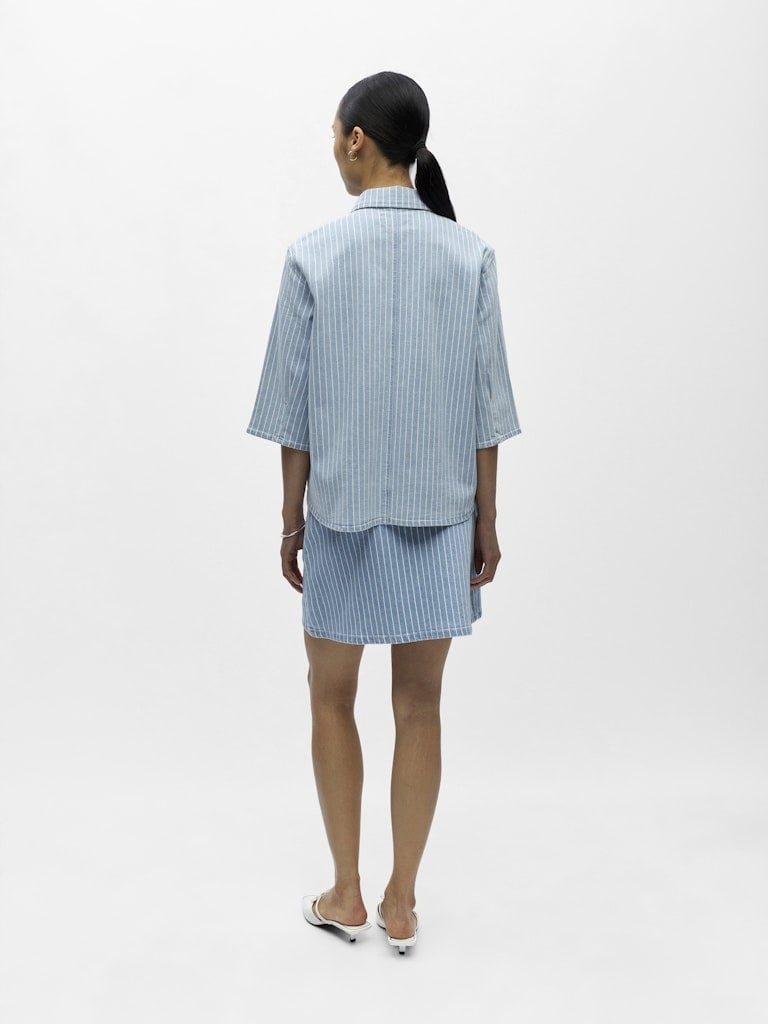 Object | Denim top Sanni light blue