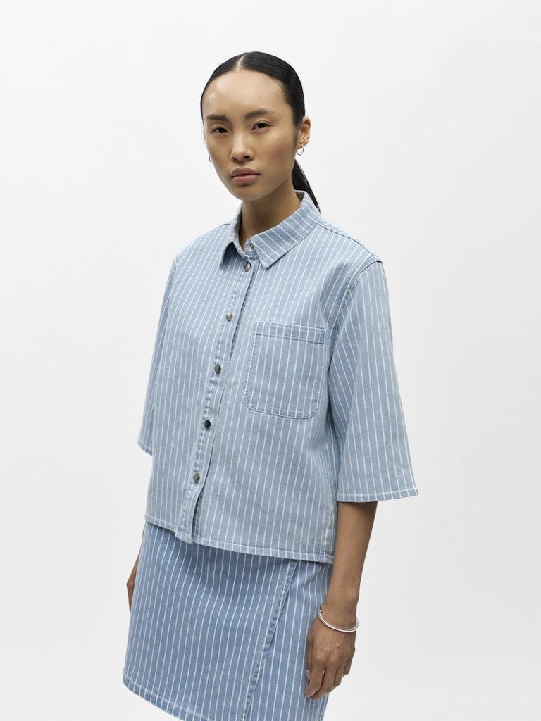 Object | Denim top Sanni light blue
