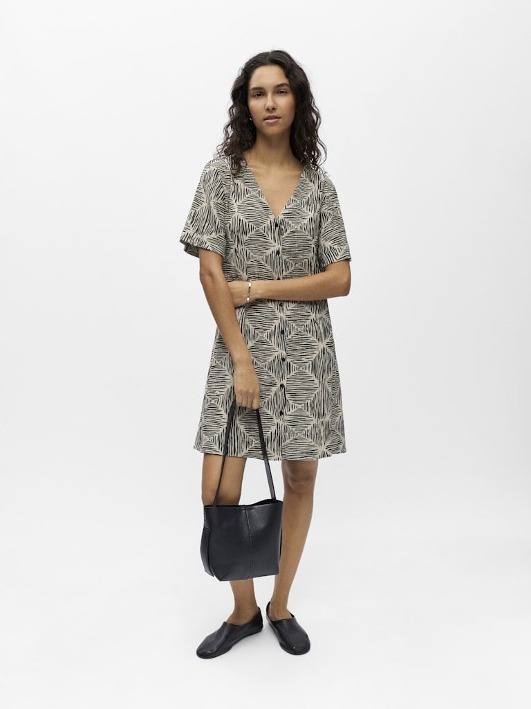 Object | Jurk Naja humus/black