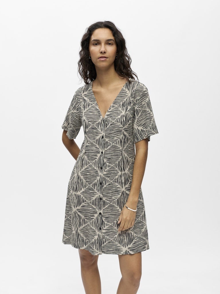 Object | Jurk Naja humus/black