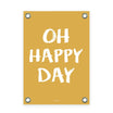 VM | Tuinposter happy day geel wit