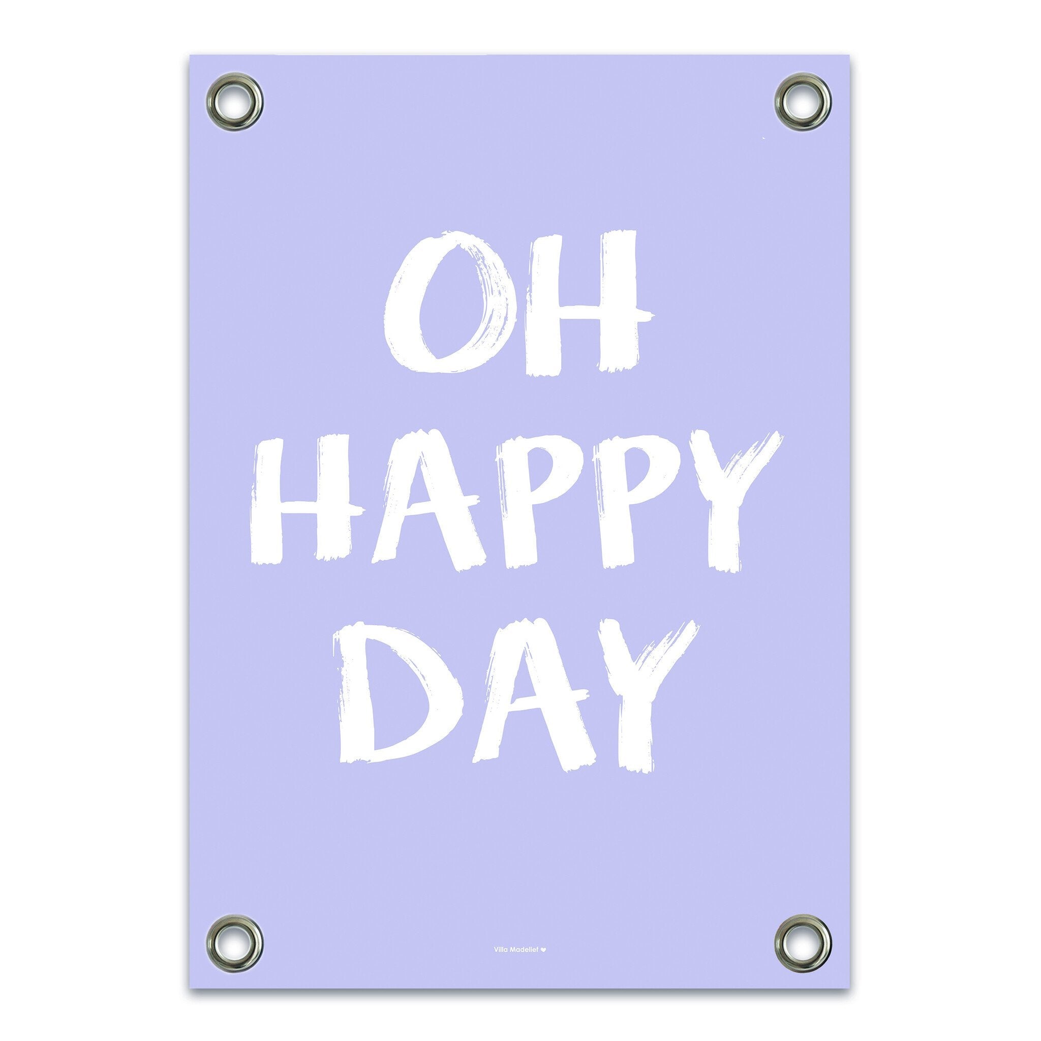 VM | Tuinposter happy day paars wit