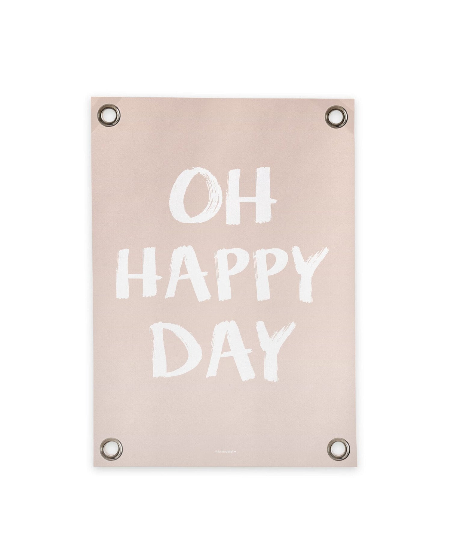 VM | Tuinposter happy day beige wit