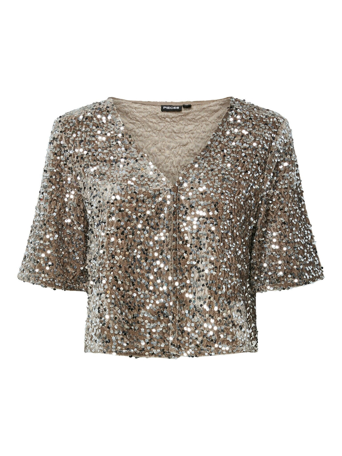 Pieces | Top Kam pailletten