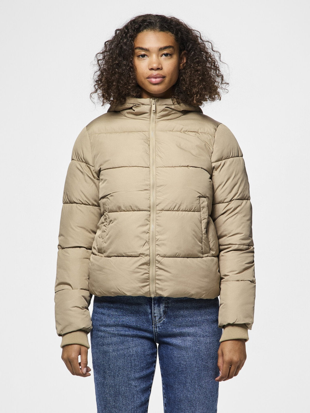 Pieces | Winterjas Bee silver mink NOOS