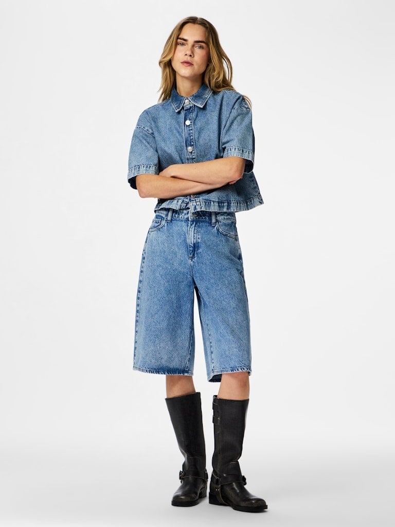 Pieces | Denim top Sky medium blue NOOS