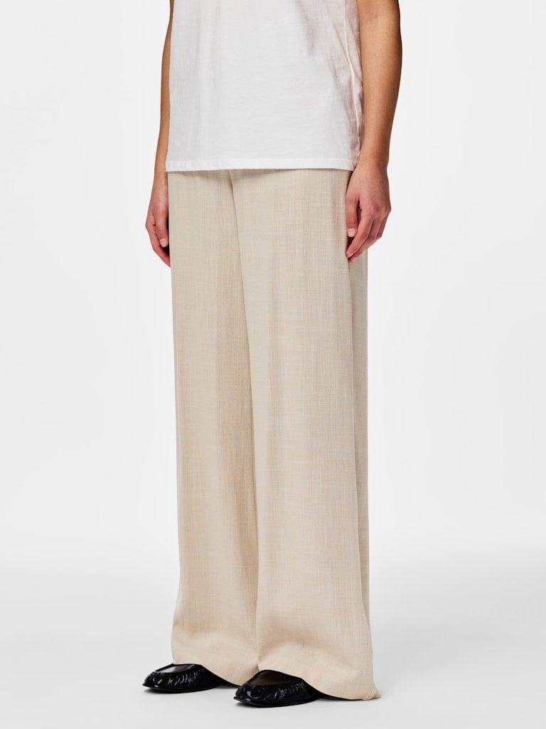 Pieces | Broek wide Vinsty silver lining
