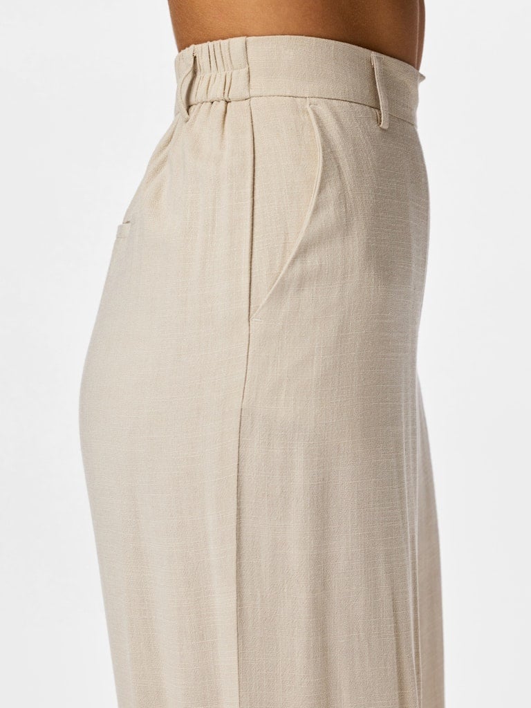 Pieces | Broek wide Vinsty silver lining
