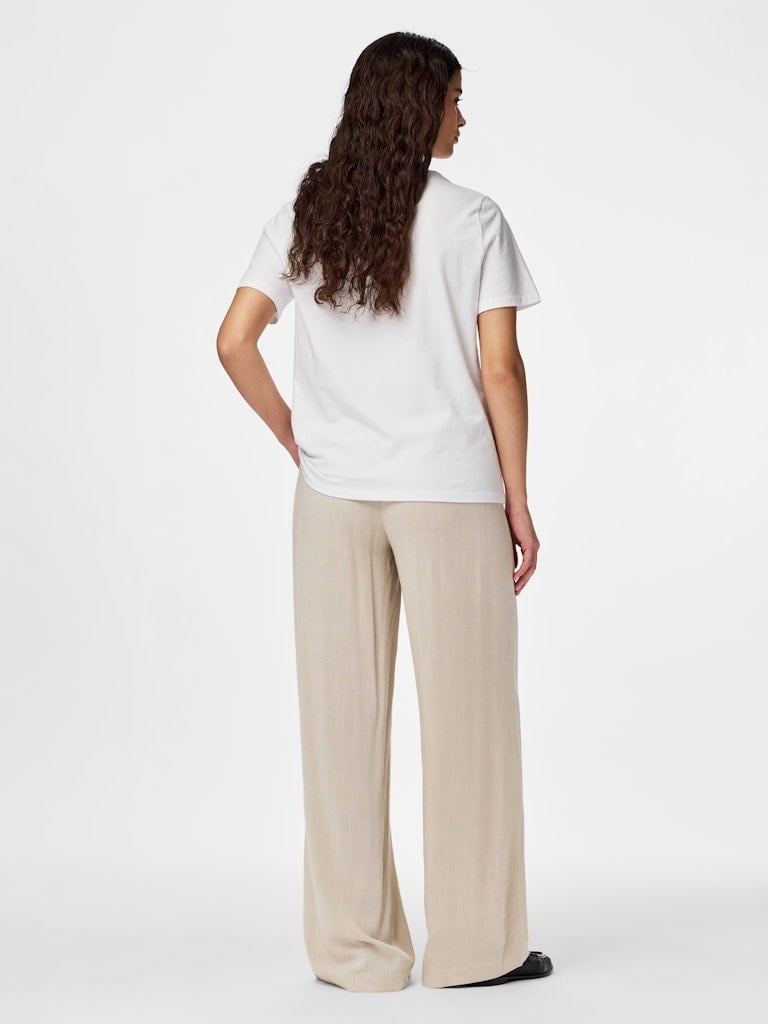 Pieces | Broek wide Vinsty silver lining