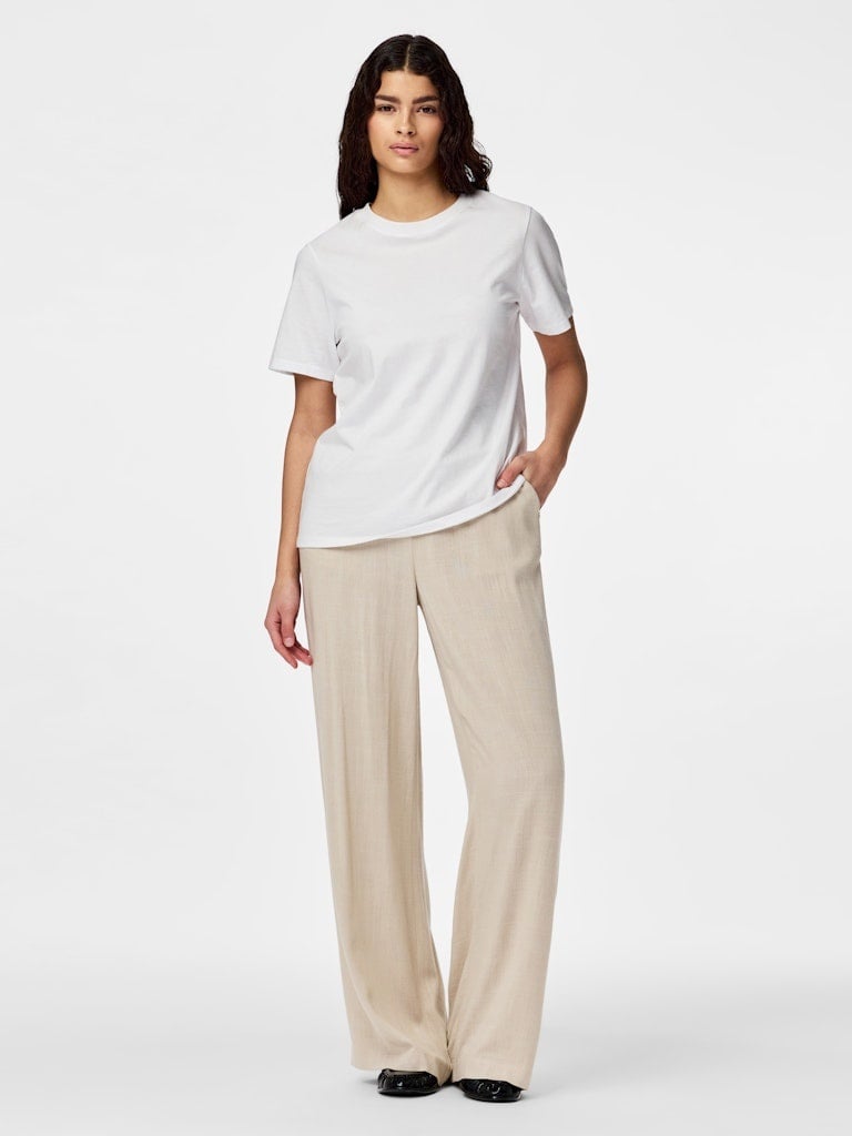 Pieces | Broek wide Vinsty silver lining