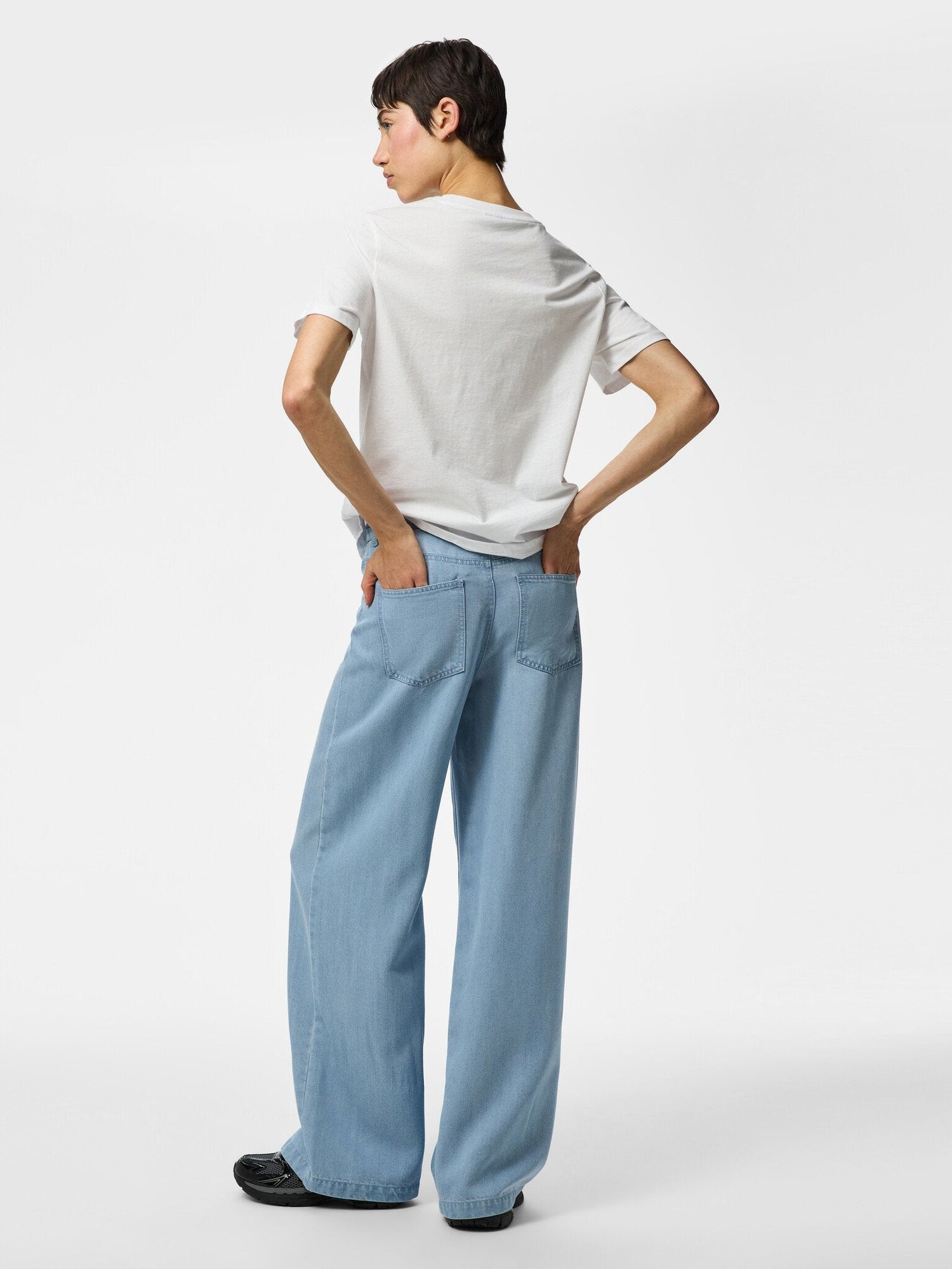 Pieces | Broek Smidi wide light blue denim jeans