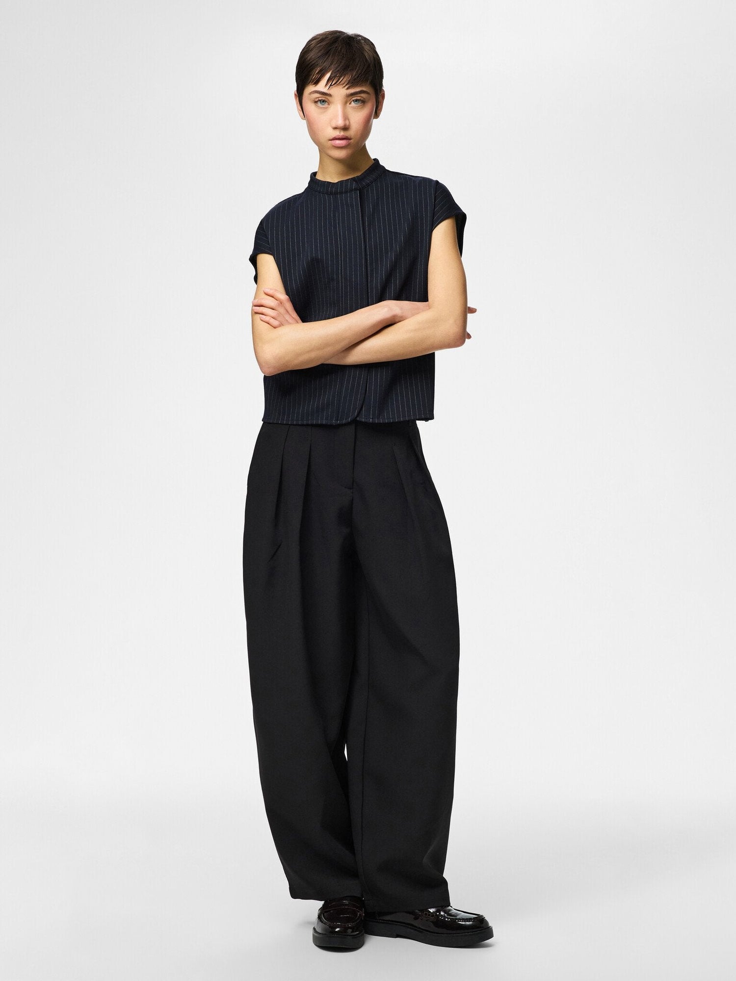 Pieces | Pantalon wide Bia maritime blue NOOS