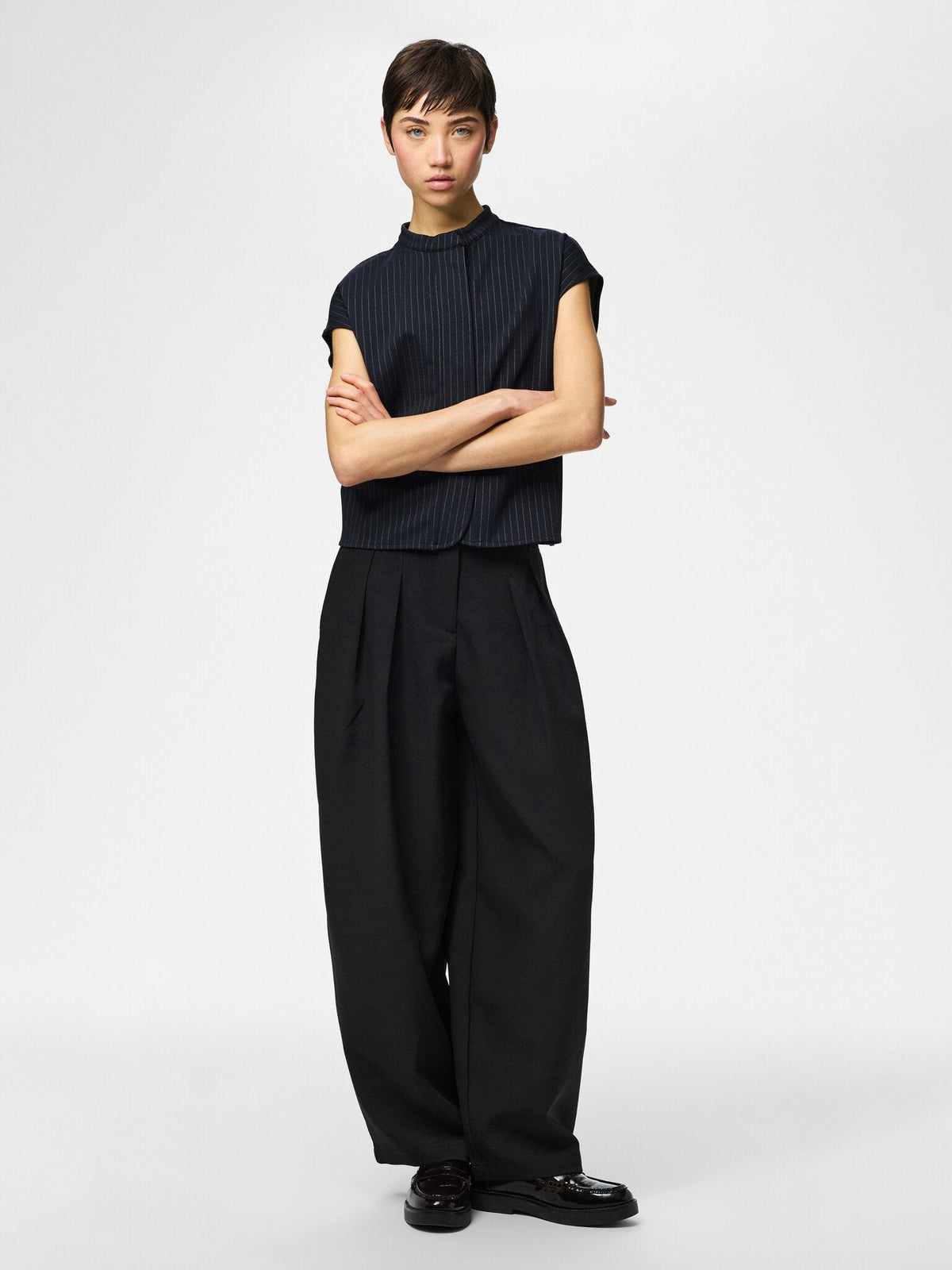 Pieces | Pantalon wide Bia maritime blue NOOS
