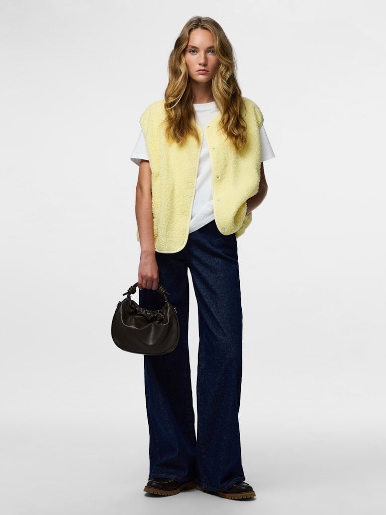 Pieces | Teddy vest Katty french vanilla NOOS
