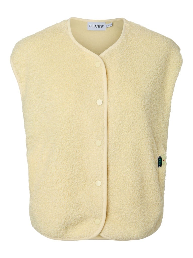 Pieces | Teddy vest Katty french vanilla NOOS