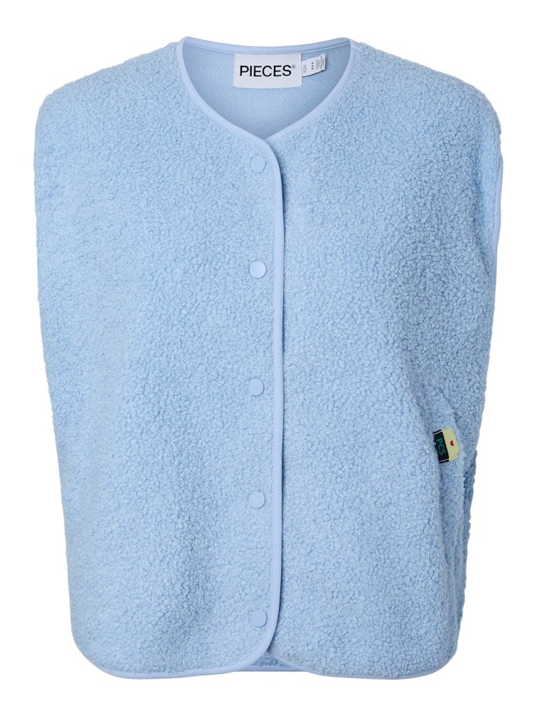 Pieces | Teddy vest Katty cashmere blue NOOS