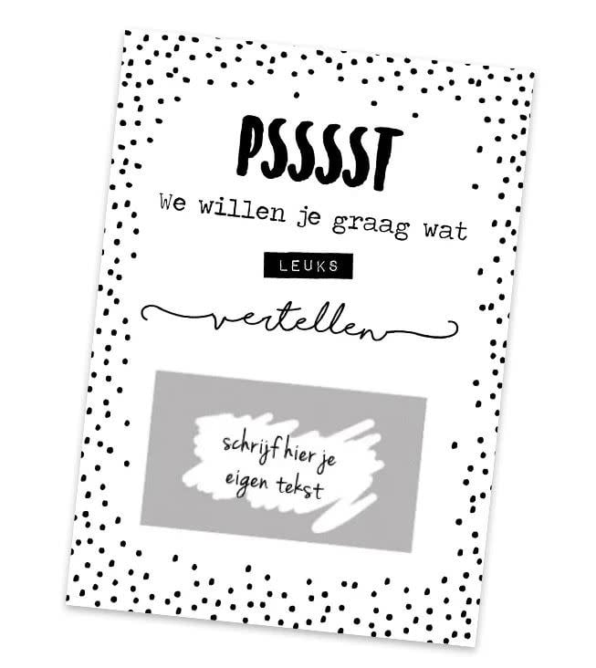 Hippekaartjes | Kraskaart we willen je wat vertellen (eigen tekst)