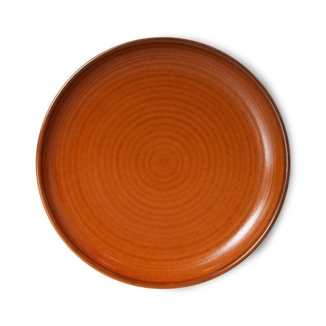 HK Living | Chef ceramics side plate burned orange