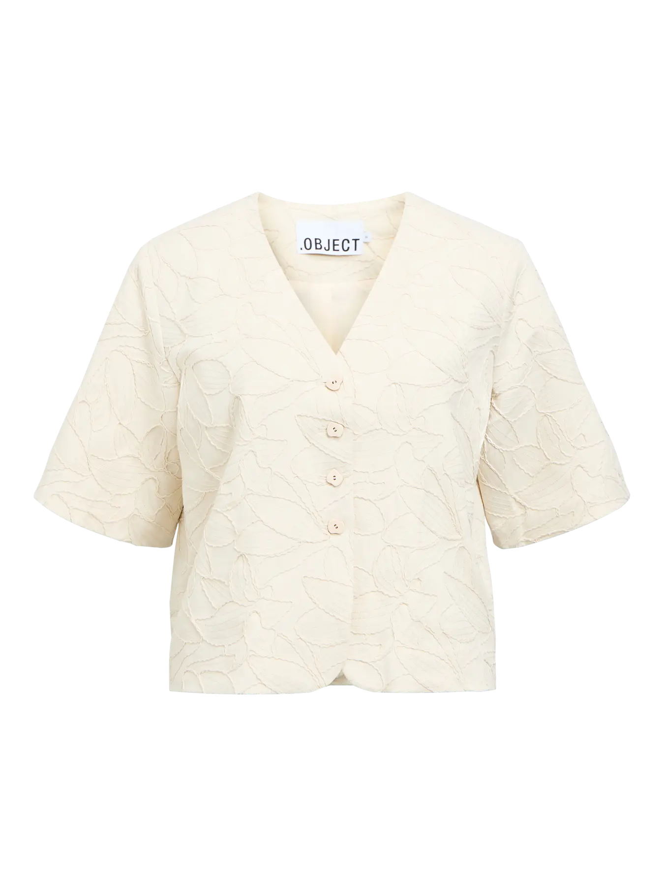 Object | Blazer korte mouw Mathilda white sand