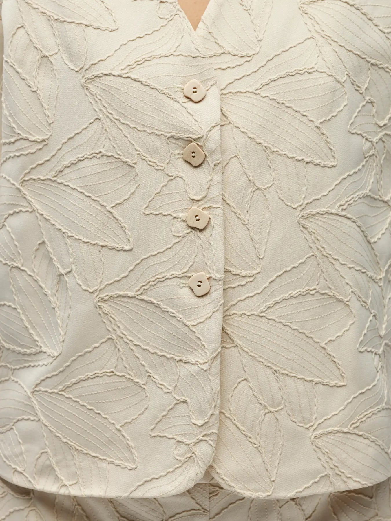 Object | Blazer korte mouw Mathilda white sand