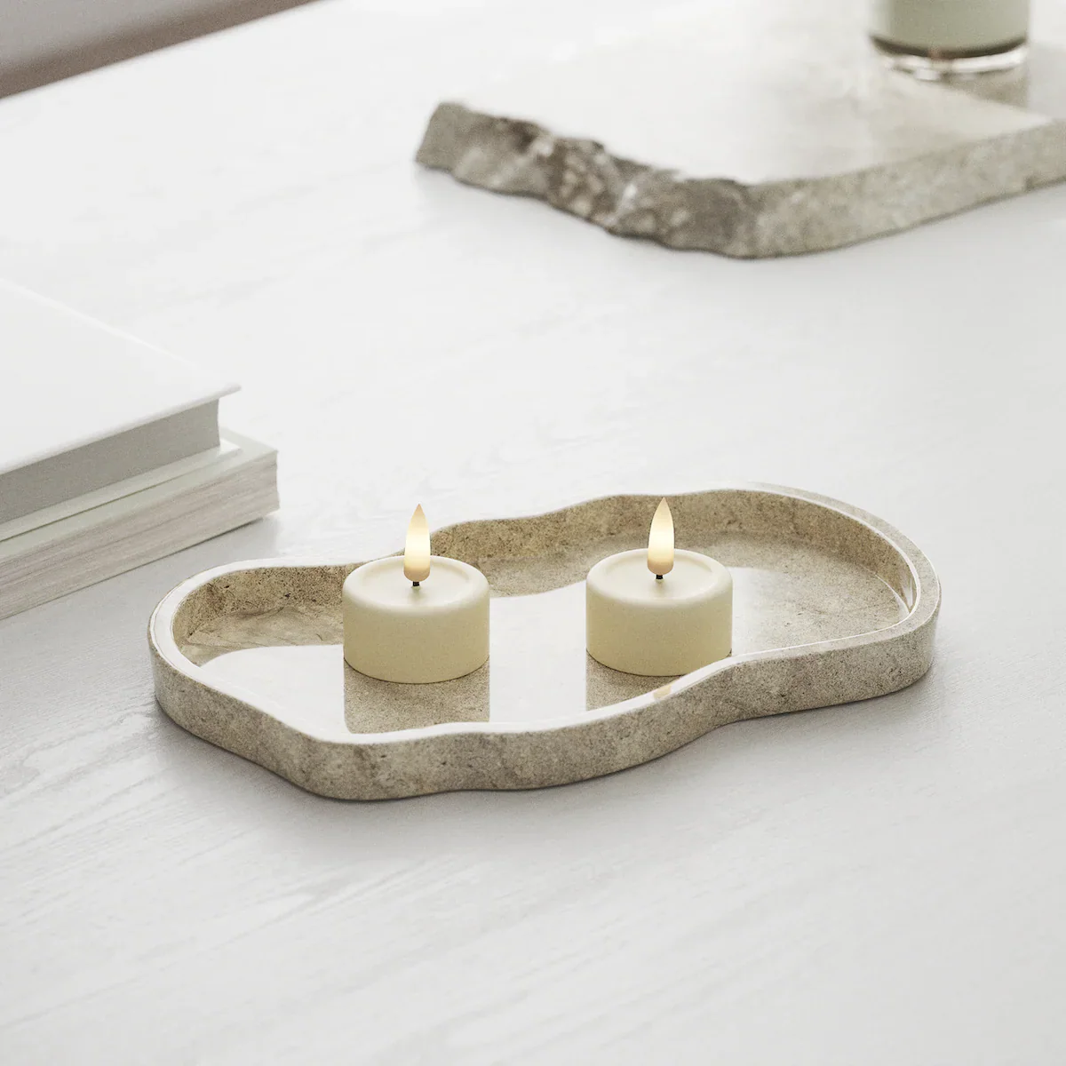Deluxe Homeart | LED theelicht creme | 2stuks