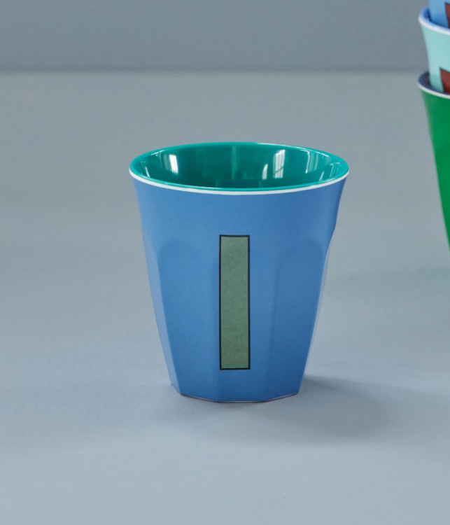Rice | Mok melamine I stoffig blauw