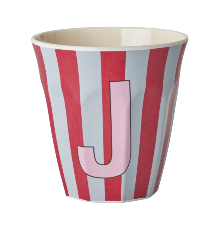 Rice | Mok melamine J stripes roze