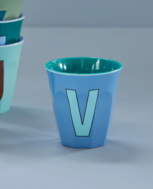 Rice | Mok melamine V stoffig blauw