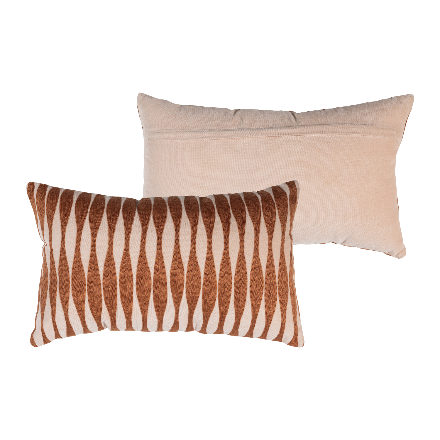 Woood | Kussen Zena rechthoek pink/rust