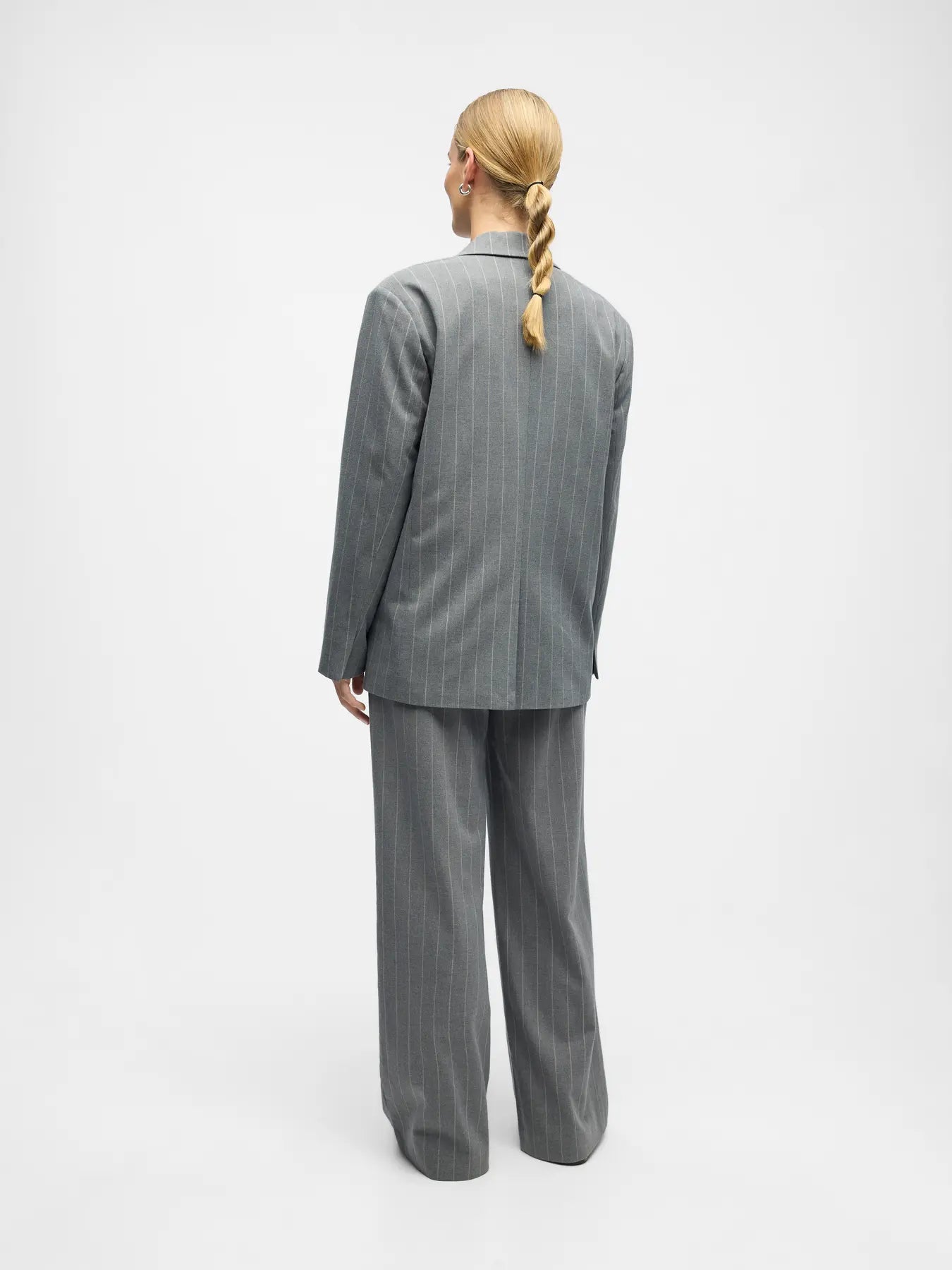 Object | Blazer met krijtstreep Lisa grijs
