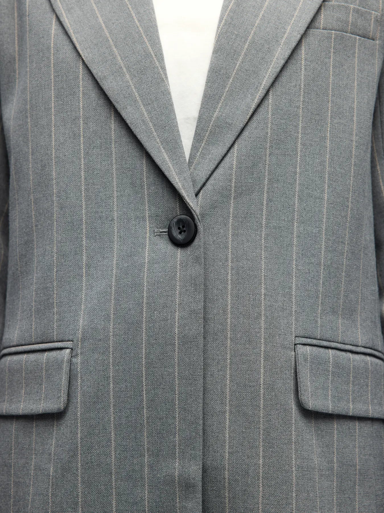 Object | Blazer met krijtstreep Lisa grijs