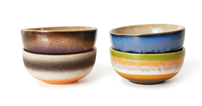HK Living | 70's servies XS bowls sierra set van 4
