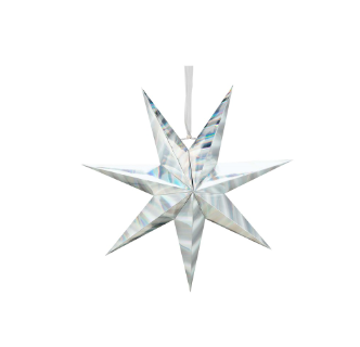 vtwonen | Kerstster papier zilver regenboog 48cm