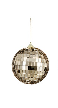 Stijl28 | Kerstbal discobal champagne 8cm