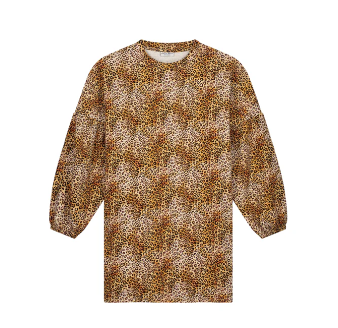 Daily Brat | Jurk leopard heart bruin
