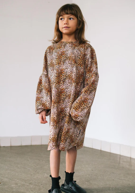 Daily Brat | Jurk leopard heart bruin