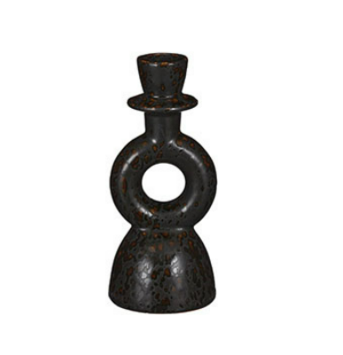 Selected by | Kandelaar keramiek zwart 18cm
